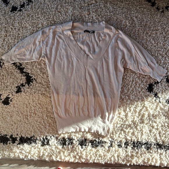 The Limited Tops - Womens the limited off white v neck sweater XS